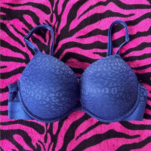 PINK Victoria's Secret Other - PINK Victoria's Secret Blue Lace Push-Up Bra